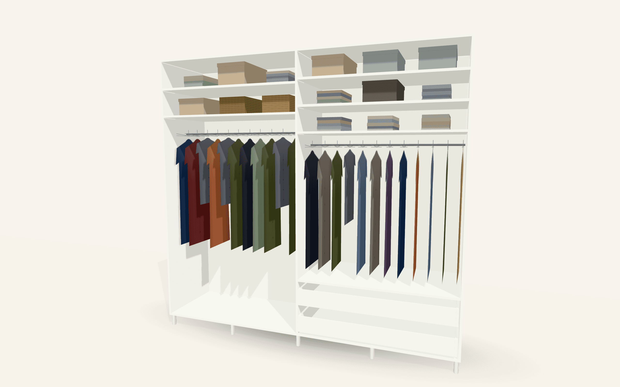 The Cashmere & Mirror 4-Panel Slider