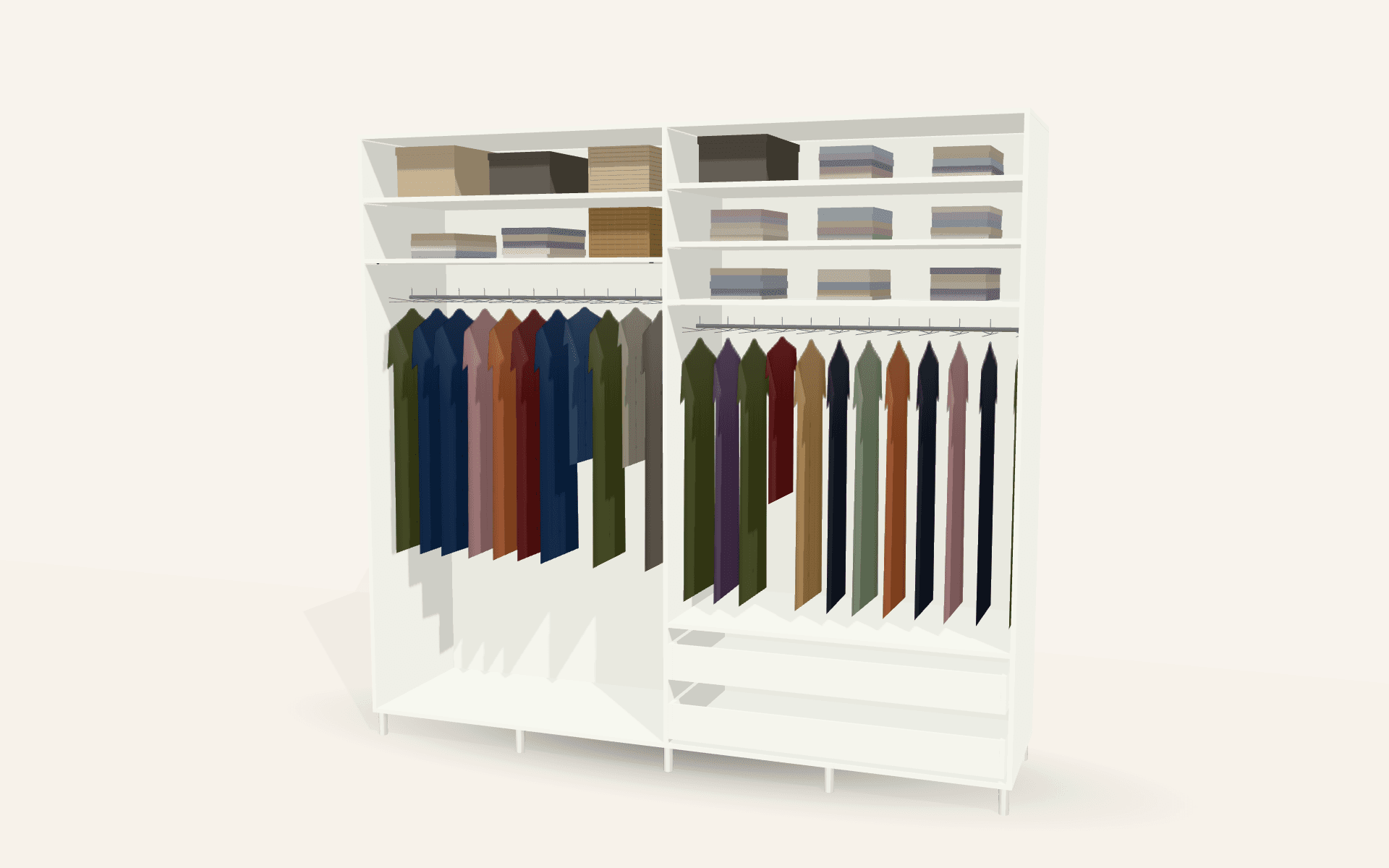 The Cashmere & Mirror 4-Panel Slider